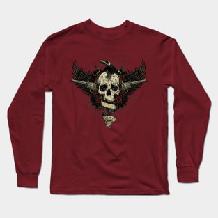 Skull Gun Roses Long Sleeve T-Shirt